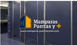 Mamparas con acabado en plástico laminado de uso ligero