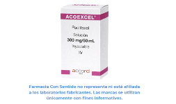 Paclitaxel (genérico de Taxol) 300 mg/ 50 mL Frasco ámpula