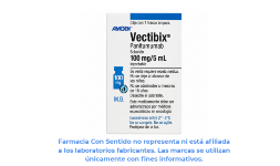 Panitumumab (Vectibix) 100 mg/ 5 mL Frasco ámpula
