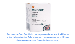 Pazopanib 400 mg Caja con 30 tabletas