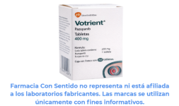 Pazopanib 400 mg Caja con 30 tabletas Para qué sirve