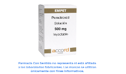 Pemetrexed disódico 500 mg Solución inyectable Precio