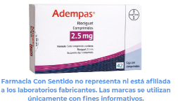 Riociguat 2.5 mg Caja con 42 comprimidos Efectos secundarios