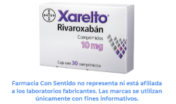 Rivaroxabán 10 mg Caja con 30 tabletas Venta de