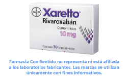 Rivaroxabán 10 mg Caja con 30 tabletas Efectos secundarios