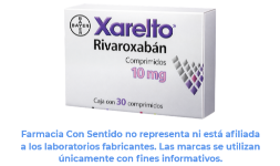 Rivaroxabán 10 mg Caja con 30 tabletas Proveedor
