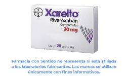 Rivaroxabán 20 mg Caja con 28 tabletas Genérico