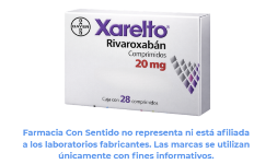 Rivaroxabán 20 mg Caja con 28 tabletas Para qué sirve