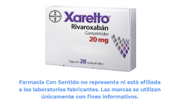 Rivaroxabán 20 mg Caja con 28 tabletas Proveedor