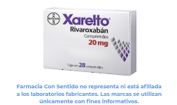 Rivaroxabán (Xarelto) 20 mg Caja con 28 tabletas