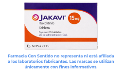 Ruxolitinib 15 mg Caja con 60 tabletas Precio
