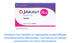 Ruxolitinib 20 mg Caja con 60 tabletas