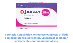Ruxolitinib 20 mg Caja con 60 tabletas Costo de