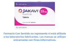 Ruxolitinib 20 mg Caja con 60 tabletas Genérico
