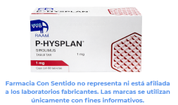 Sirolimus 1 mg Caja con 60 tabletas En México