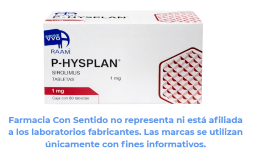 Sirolimus 1 mg Caja con 60 tabletas Para qué sirve