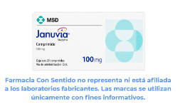 Sitagliptina 100 mg Caja con 28 comprimidos Genérico