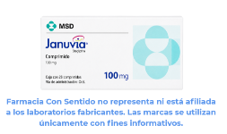 Sitagliptina (Januvia) 100 mg Caja con 28 comprimidos