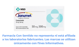 Sitagliptina, metformina 50 mg/500 mg Caja con 28 comprimidos