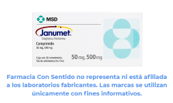 Sitagliptina, metformina 50 mg/500 mg Caja con 28 comprimidos En México