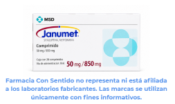 Sitagliptina, metformina 50 mg/850 mg Caja con 28 comprimidos