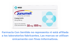 Sitagliptina, metformina 50 mg/850 mg Caja con 28 comprimidos Proveedor