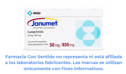 Sitagliptina, metformina (Janumet) 50 mg/850 mg Caja con 28 comprimidos