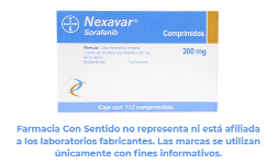 Sorafenib 200 mg Caja con 112 tabletas Costo de