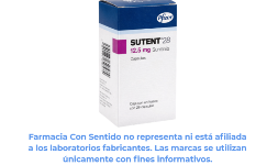 Sunitinib en cápsulas (Sutent) de 12.5 mg Caja con 28 cápsulas