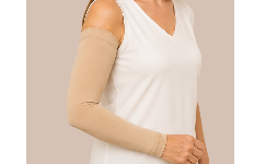 Mangas de compresión para linfedema en brazo 15–20 mmHg beige y negra