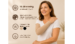 Mangas de compresión 15–20 mmHg para soporte diario del brazo