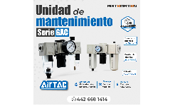 Unidades de mantenimiento / filtrorregulador lubricador AIRTAC para sistemas neumáticos industriales