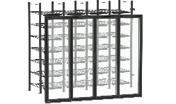 Puertas reach in de cristal para refrigeración y congelación