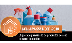 Normas oficiales mexicanas NOM-189-SSA1/SCFI-2018