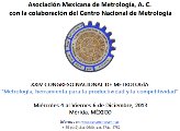Congreso Nacional de Metrología 2013